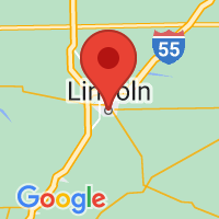 Map of Lincoln, IL US